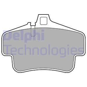 DELPHI Комплект тормозных колодок, дисковый тормоз LP1813