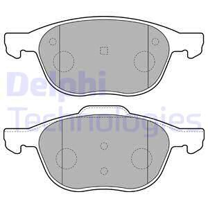 DELPHI Комплект тормозных колодок, дисковый тормоз LP1869