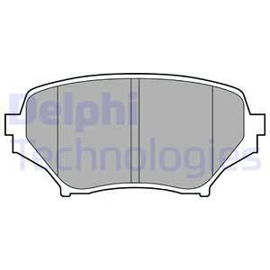 DELPHI Комплект тормозных колодок, дисковый тормоз LP2026