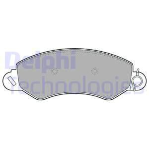 DELPHI Комплект тормозных колодок, дисковый тормоз LP2096