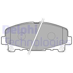 DELPHI Комплект тормозных колодок, дисковый тормоз LP2166