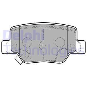 DELPHI Комплект тормозных колодок, дисковый тормоз LP2193