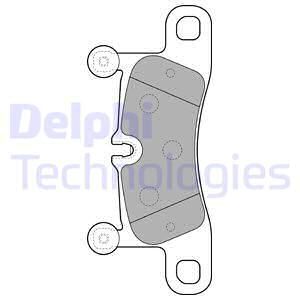 DELPHI Комплект тормозных колодок, дисковый тормоз LP2233