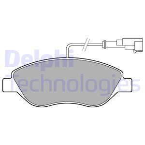 DELPHI Комплект тормозных колодок, дисковый тормоз LP2299