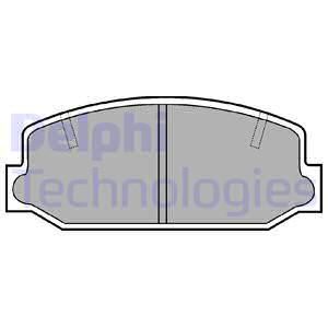 DELPHI Комплект тормозных колодок, дисковый тормоз LP236