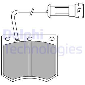 DELPHI Комплект тормозных колодок, дисковый тормоз LP241