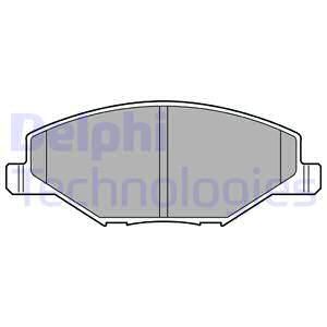 DELPHI Комплект тормозных колодок, дисковый тормоз LP2444