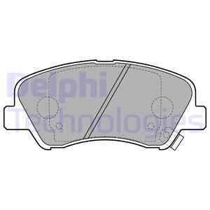 DELPHI Комплект тормозных колодок, дисковый тормоз LP2497