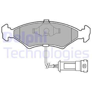 DELPHI Комплект тормозных колодок, дисковый тормоз LP255