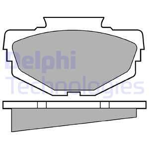 DELPHI Комплект тормозных колодок, дисковый тормоз LP26