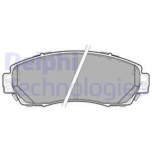 DELPHI Комплект тормозных колодок, дисковый тормоз LP2710