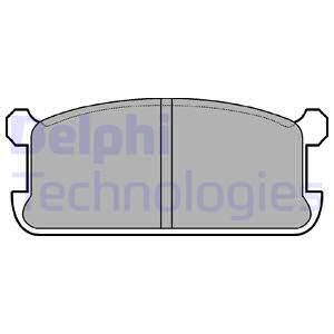 DELPHI Комплект тормозных колодок, дисковый тормоз LP286