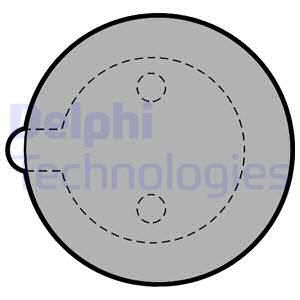 DELPHI Комплект тормозных колодок, дисковый тормоз LP345