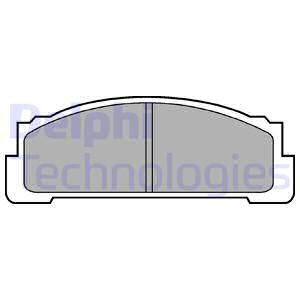 DELPHI Комплект тормозных колодок, дисковый тормоз LP37