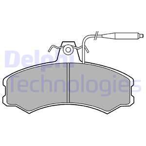 DELPHI Комплект тормозных колодок, дисковый тормоз LP378