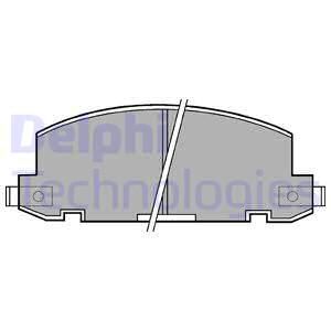 DELPHI Комплект тормозных колодок, дисковый тормоз LP412
