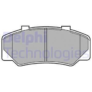 DELPHI Комплект тормозных колодок, дисковый тормоз LP438