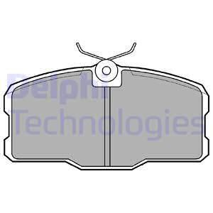 DELPHI Комплект тормозных колодок, дисковый тормоз LP466