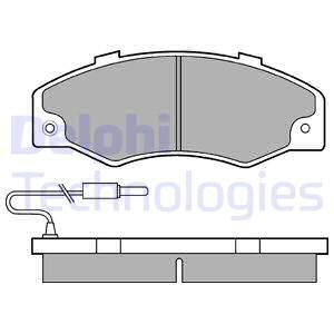 DELPHI Комплект тормозных колодок, дисковый тормоз LP489