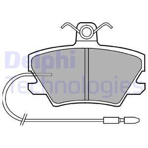 DELPHI Комплект тормозных колодок, дисковый тормоз LP518