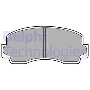 DELPHI Комплект тормозных колодок, дисковый тормоз LP529