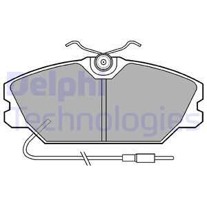 DELPHI Комплект тормозных колодок, дисковый тормоз LP542