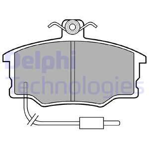 DELPHI Комплект тормозных колодок, дисковый тормоз LP569