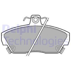 DELPHI Комплект тормозных колодок, дисковый тормоз LP618