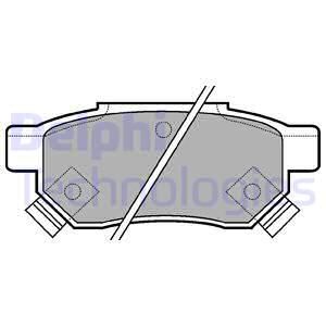 DELPHI Комплект тормозных колодок, дисковый тормоз LP625