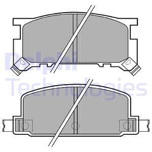 DELPHI Комплект тормозных колодок, дисковый тормоз LP634