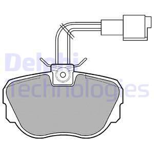 DELPHI Комплект тормозных колодок, дисковый тормоз LP647
