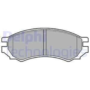 DELPHI Комплект тормозных колодок, дисковый тормоз LP670