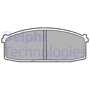 DELPHI Комплект тормозных колодок, дисковый тормоз LP687