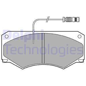 DELPHI Комплект тормозных колодок, дисковый тормоз LP698