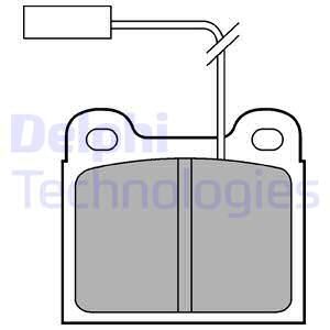 DELPHI Комплект тормозных колодок, дисковый тормоз LP711
