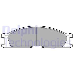 DELPHI Комплект тормозных колодок, дисковый тормоз LP726