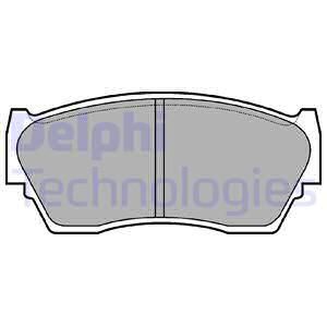 DELPHI Комплект тормозных колодок, дисковый тормоз LP783