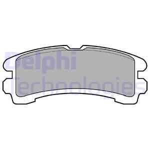 DELPHI Комплект тормозных колодок, дисковый тормоз LP816