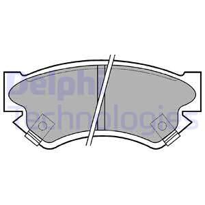 DELPHI Комплект тормозных колодок, дисковый тормоз LP817