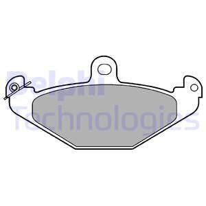DELPHI Комплект тормозных колодок, дисковый тормоз LP821