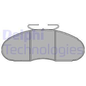 DELPHI Комплект тормозных колодок, дисковый тормоз LP828