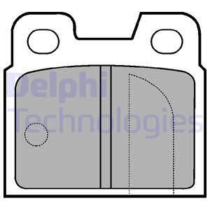 DELPHI Комплект тормозных колодок, дисковый тормоз LP83