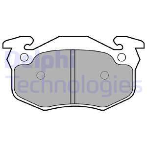 DELPHI Комплект тормозных колодок, дисковый тормоз LP836