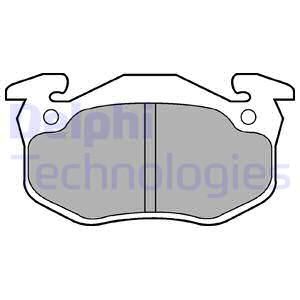 DELPHI Комплект тормозных колодок, дисковый тормоз LP852