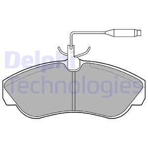 DELPHI Комплект тормозных колодок, дисковый тормоз LP878