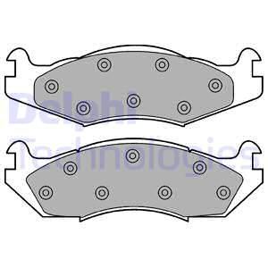 DELPHI Комплект тормозных колодок, дисковый тормоз LP889