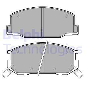 DELPHI Комплект тормозных колодок, дисковый тормоз LP942