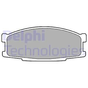 DELPHI Комплект тормозных колодок, дисковый тормоз LP981