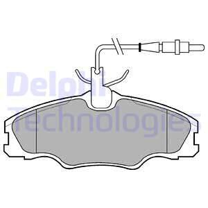 DELPHI Комплект тормозных колодок, дисковый тормоз LP985