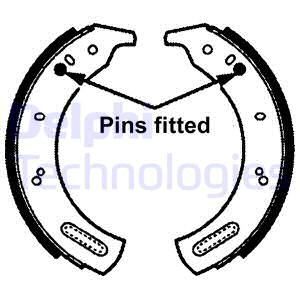 DELPHI Комплект тормозных колодок LS1146